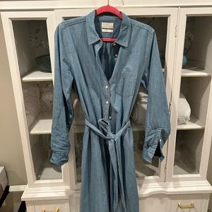 Jcrew Chambray Shirt Dress